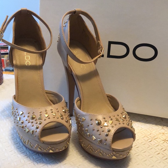 ALDO Tivian studded platform heels size 8.5 - Picture 2 of 11